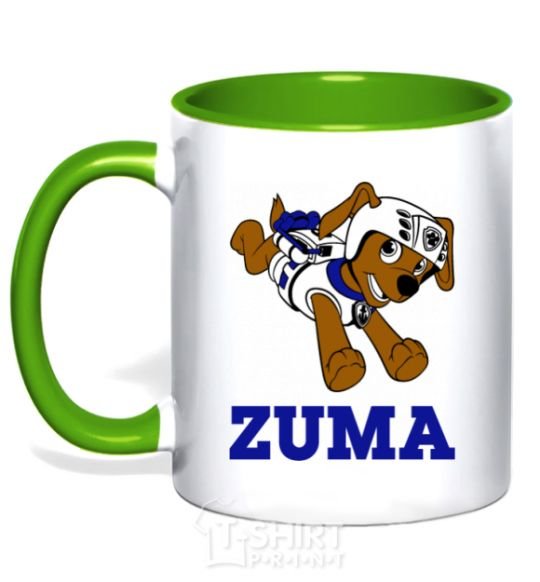 Mug with a colored handle Zuma kelly-green фото