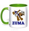 Mug with a colored handle Zuma kelly-green фото