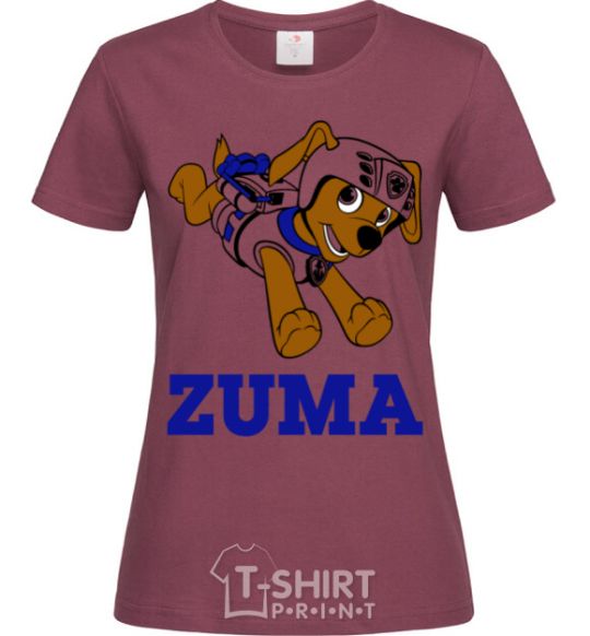 Women's T-shirt Zuma burgundy фото