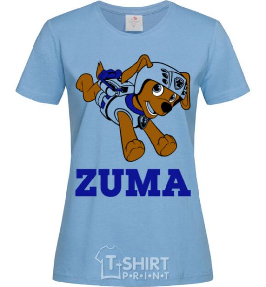 Women's T-shirt Zuma sky-blue фото