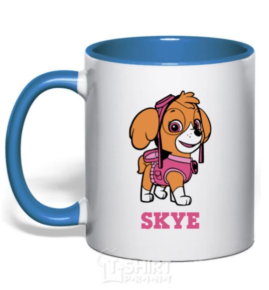 Mug with a colored handle Skye royal-blue фото