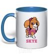 Mug with a colored handle Skye royal-blue фото