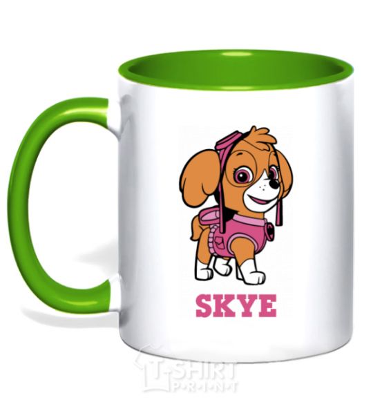 Mug with a colored handle Skye kelly-green фото