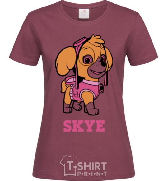 Women's T-shirt Skye burgundy фото