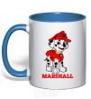 Mug with a colored handle Marshall royal-blue фото