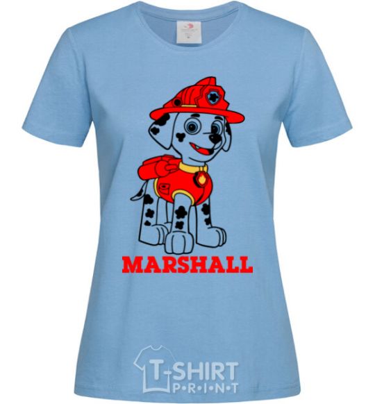 Women's T-shirt Marshall sky-blue фото