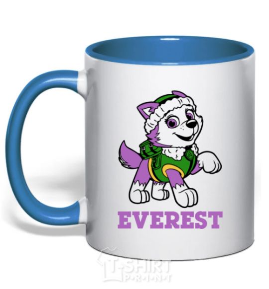 Mug with a colored handle Everest royal-blue фото