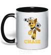 Mug with a colored handle Chase black фото