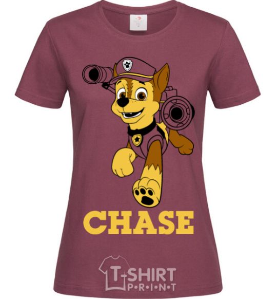 Women's T-shirt Chase burgundy фото