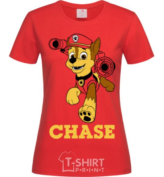 Женская футболка Chase Красный фото