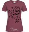 Women's T-shirt Super Rocky burgundy фото