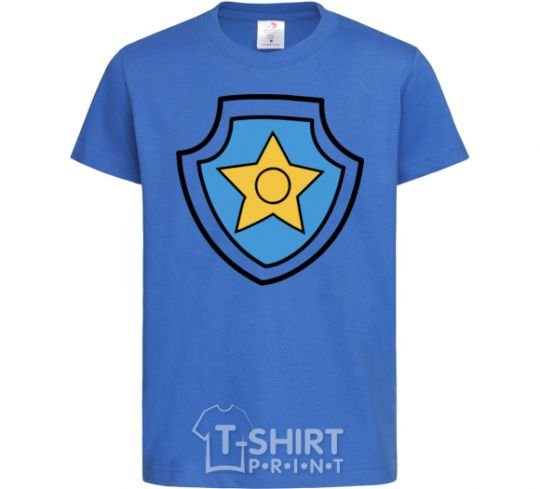 Детская футболка Значек гонщика Ярко-синий фото