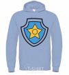 Men`s hoodie Racer's badge sky-blue фото