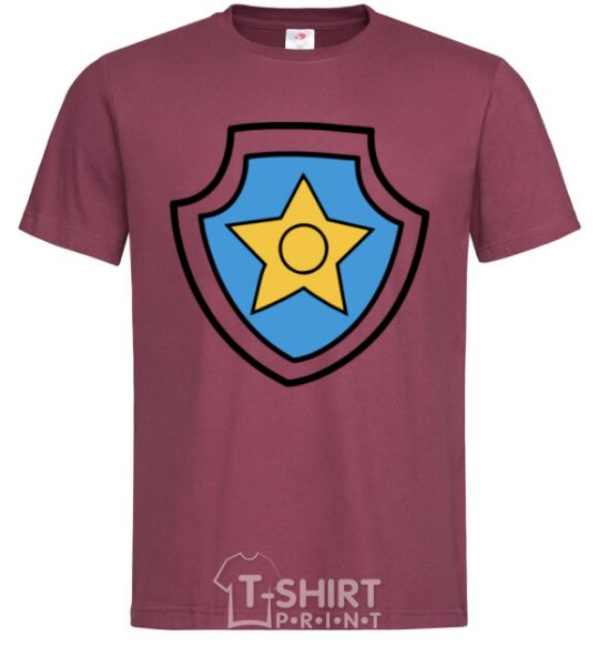 Men's T-Shirt Racer's badge burgundy фото