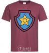 Men's T-Shirt Racer's badge burgundy фото