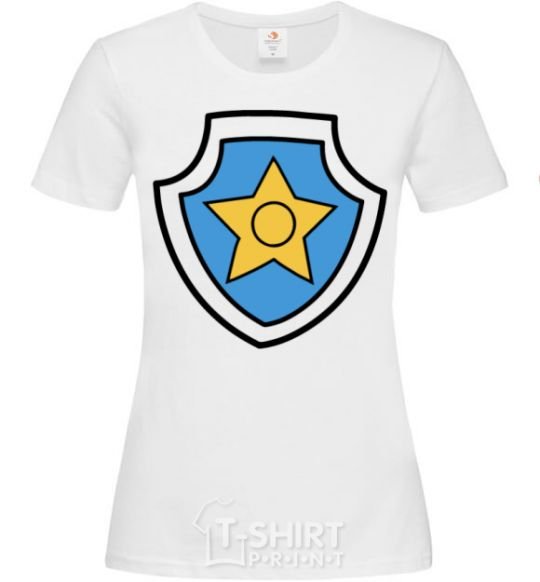 Women's T-shirt Racer's badge White фото