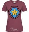 Women's T-shirt Racer's badge burgundy фото