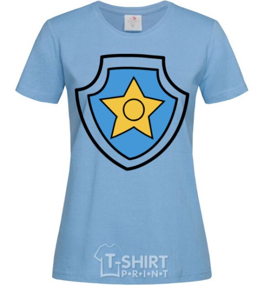 Women's T-shirt Racer's badge sky-blue фото