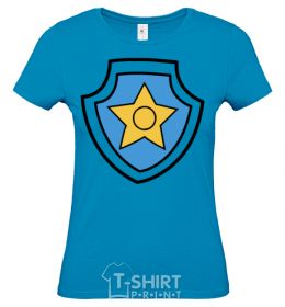 Women's T-shirt Racer's badge sky-blue фото