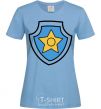 Women's T-shirt Racer's badge sky-blue фото