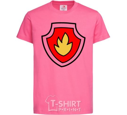 Kids T-shirt Marshal's badge heliconia фото