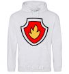 Men`s hoodie Marshal's badge sport-grey фото