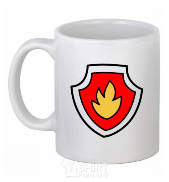 Ceramic mug Marshal's badge White фото