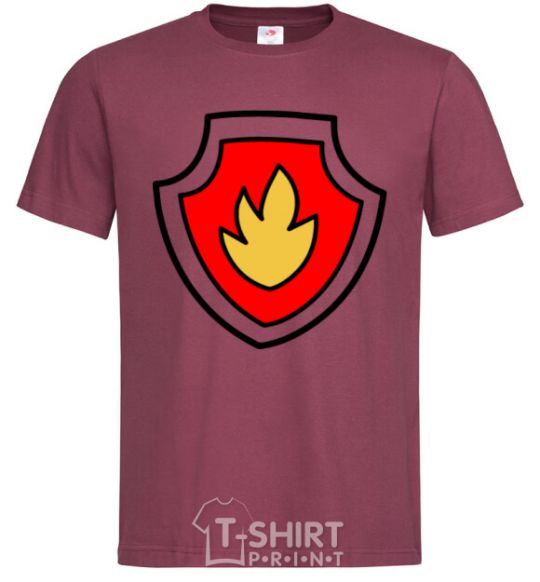 Men's T-Shirt Marshal's badge burgundy фото