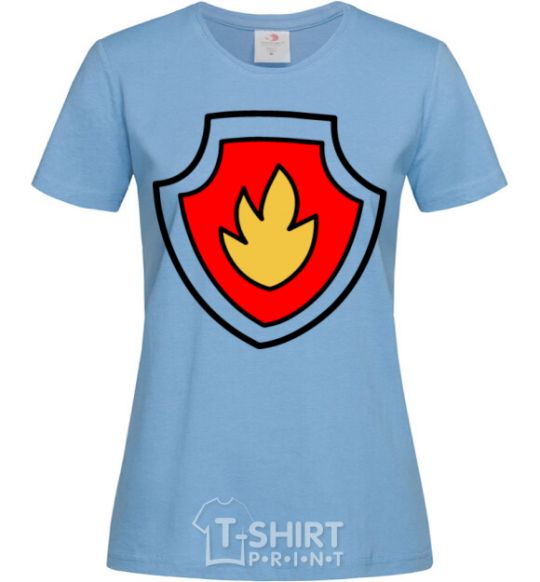 Women's T-shirt Marshal's badge sky-blue фото