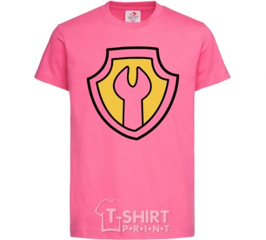 Детская футболка Значек Крепыша Ярко-розовый фото