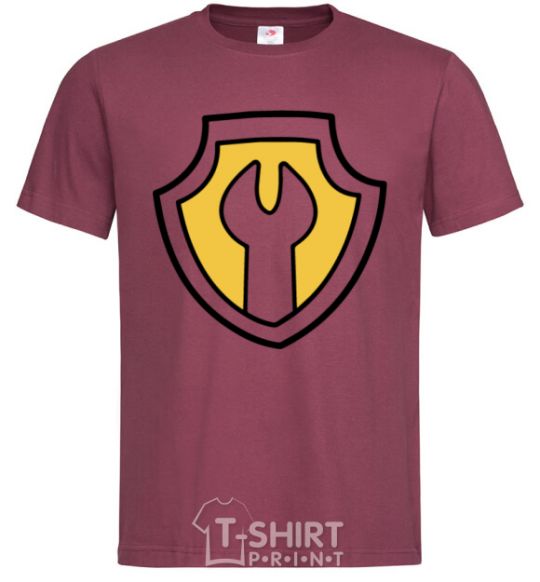 Men's T-Shirt Hardy's badge burgundy фото