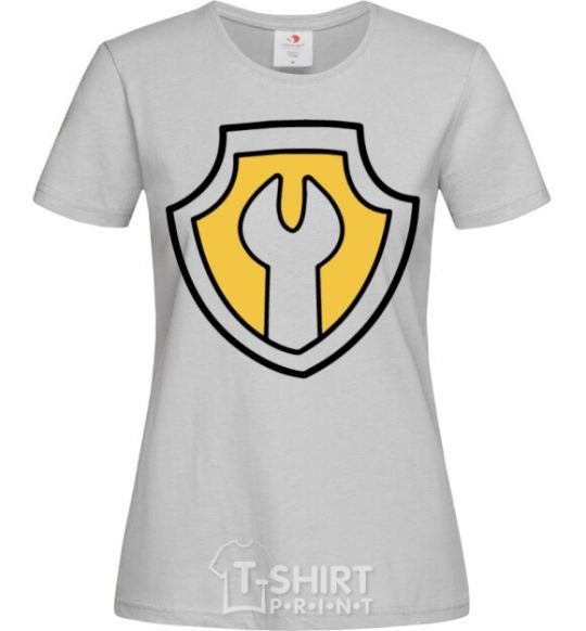 Women's T-shirt Hardy's badge grey фото