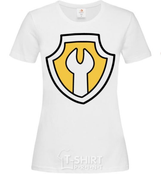 Women's T-shirt Hardy's badge White фото