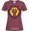 Women's T-shirt Hardy's badge burgundy фото