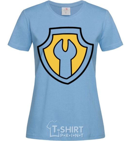 Women's T-shirt Hardy's badge sky-blue фото