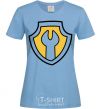 Women's T-shirt Hardy's badge sky-blue фото