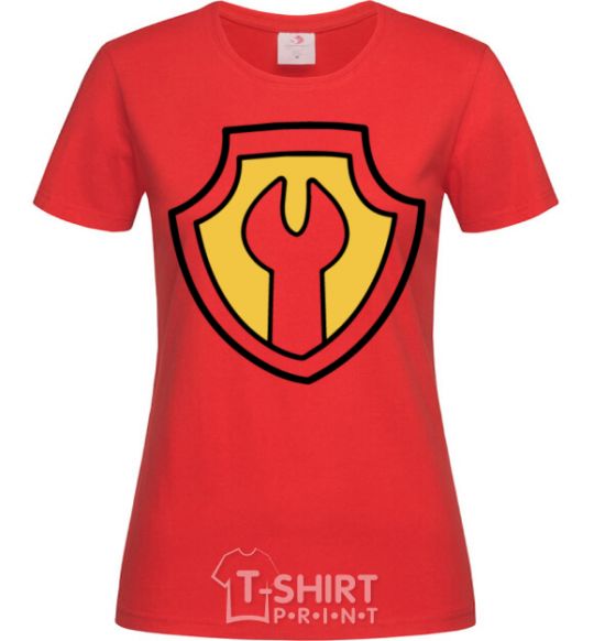 Women's T-shirt Hardy's badge red фото