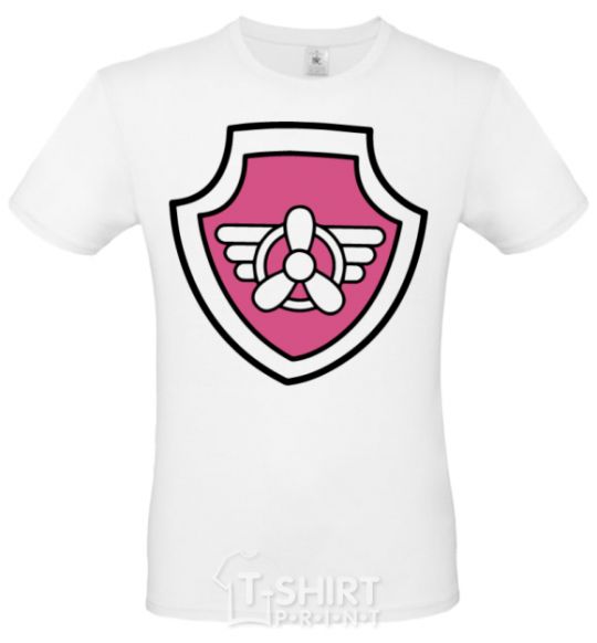 Men's T-Shirt Sky's badge White фото