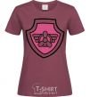 Women's T-shirt Sky's badge burgundy фото