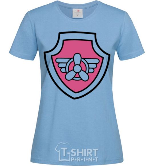 Women's T-shirt Sky's badge sky-blue фото