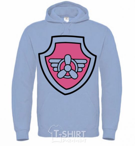 Men`s hoodie Sky's badge sky-blue фото