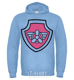 Men`s hoodie Sky's badge sky-blue фото