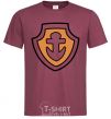 Men's T-Shirt Zuma's badge burgundy фото