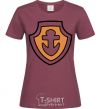 Women's T-shirt Zuma's badge burgundy фото