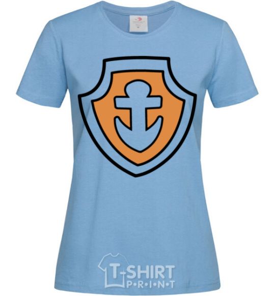 Women's T-shirt Zuma's badge sky-blue фото