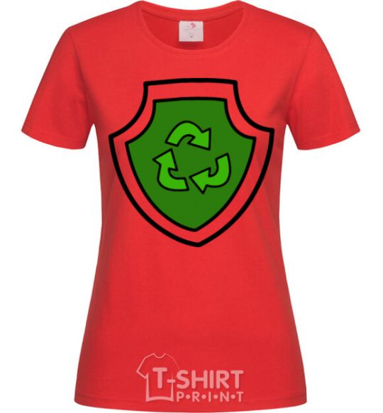 Women's T-shirt Rocky's badge red фото