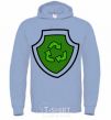Men`s hoodie Rocky's badge sky-blue фото