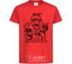 Kids T-shirt Halloween Puppy Patrol red фото