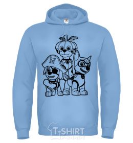 Men`s hoodie Halloween Puppy Patrol sky-blue фото