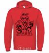 Men`s hoodie Halloween Puppy Patrol bright-red фото